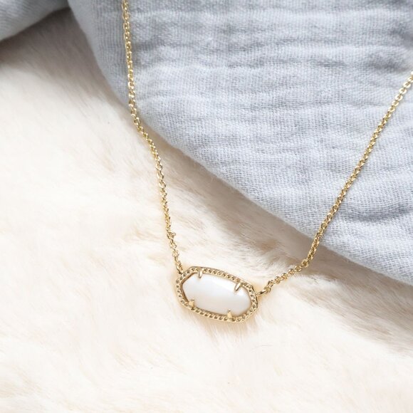 Kendra Scott - Elisa Ivory Pearl Gold Pendant Necklace - NEW - Picture 1 of 2